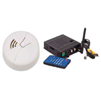 Wireless-Smoke-Detector-Hidden-Camera-with-DVR-and-Quad-Receiver Spy-Hidden Cameras